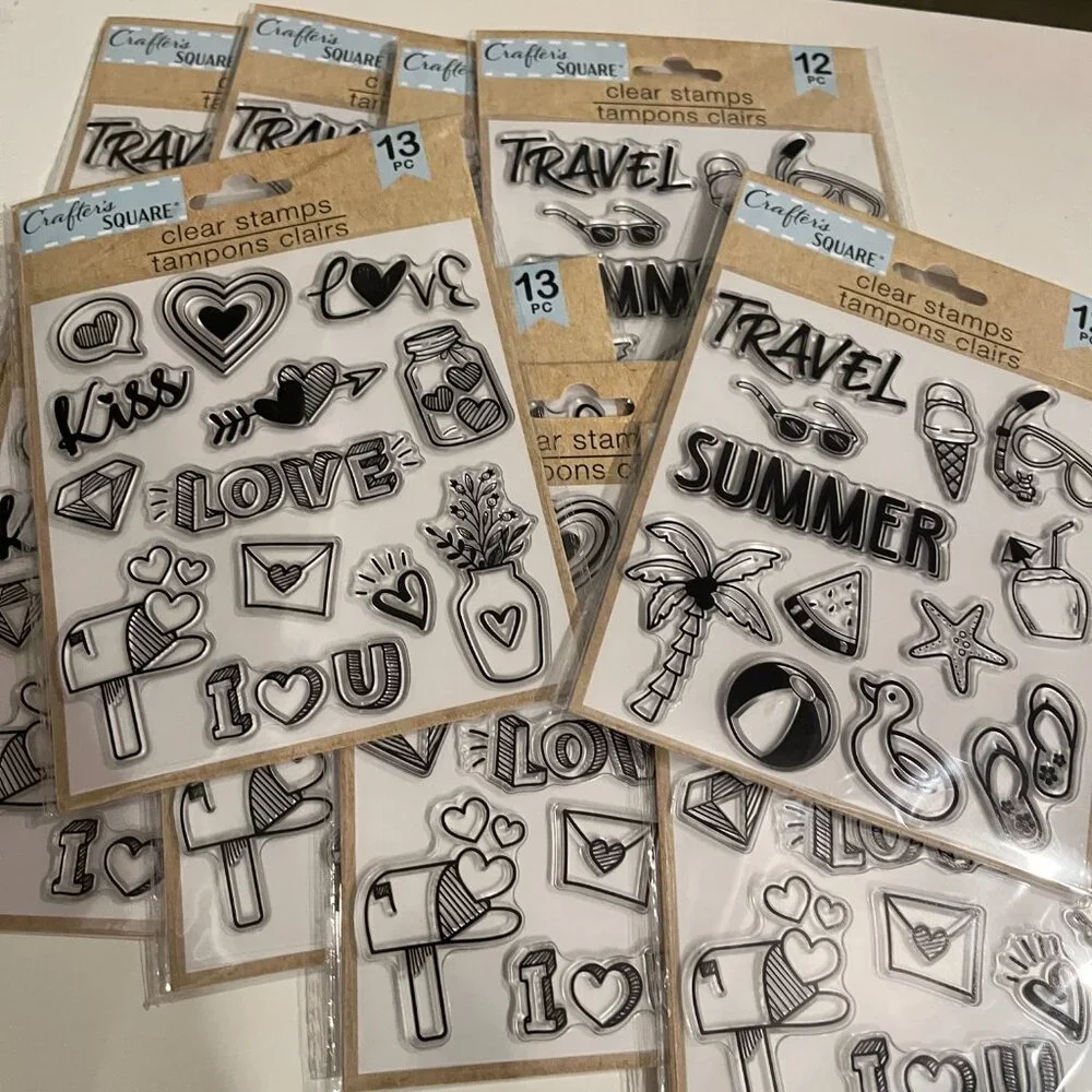 Clear Stamps - Love & Summer Travel‎ Themes (10 packs/5 of each) (NEW)